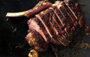 Healthy Pan Fried Seared Rib Eye Steak